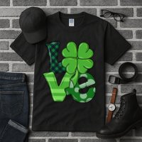 Love Shamrock St Patricks Day Tall T-Shirt