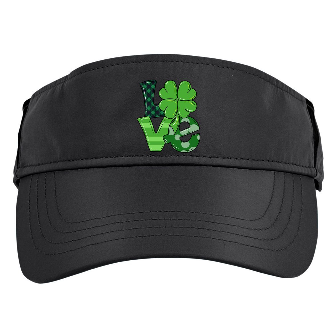 Love Shamrock St Patricks Day Adult Drive Performance Visor