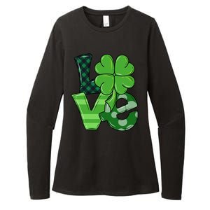 Love Shamrock St Patricks Day Womens CVC Long Sleeve Shirt