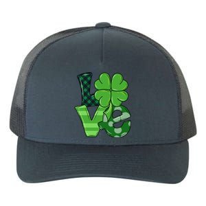 Love Shamrock St Patricks Day Yupoong Adult 5-Panel Trucker Hat