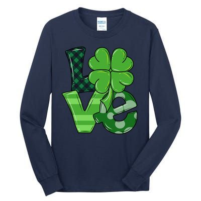 Love Shamrock St Patricks Day Tall Long Sleeve T-Shirt