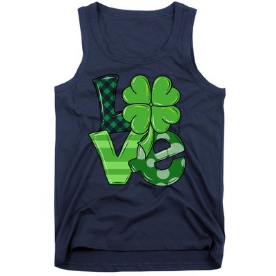 Love Shamrock St Patricks Day Tank Top