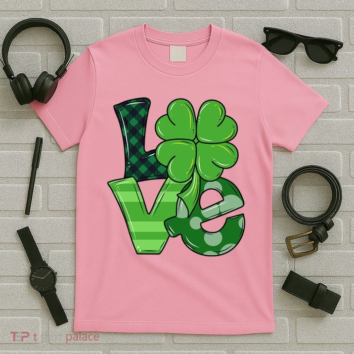 Love Shamrock St Patricks Day T-Shirt