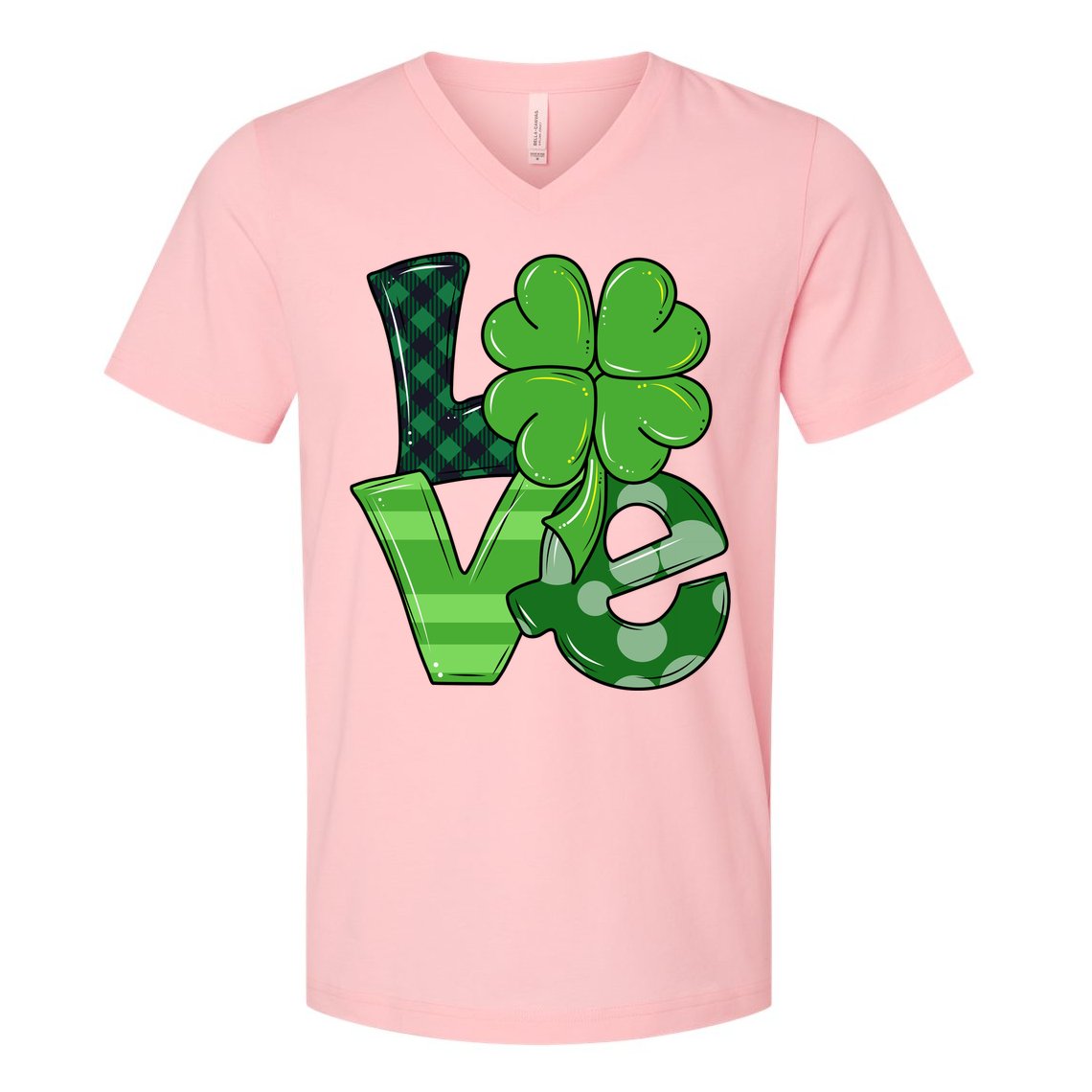 Love Shamrock St Patricks Day V-Neck T-Shirt