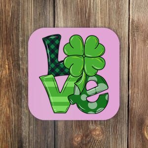 Love Shamrock St Patricks Day Coaster