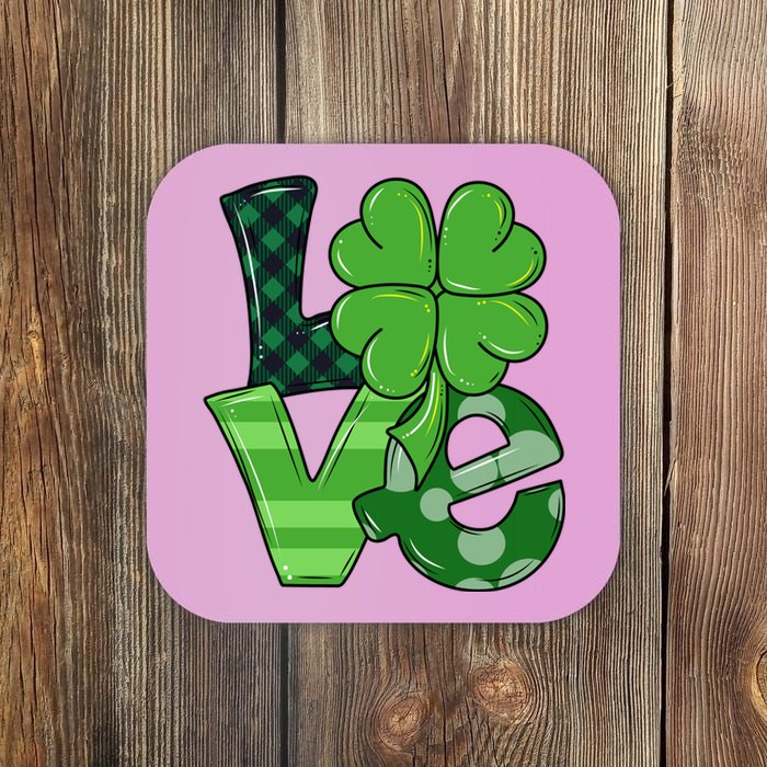 Love Shamrock St Patricks Day Coaster