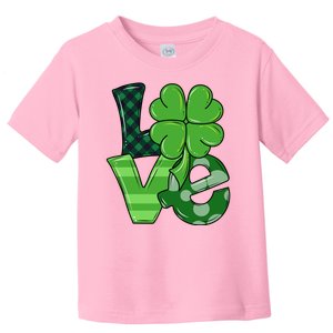 Love Shamrock St Patricks Day Toddler T-Shirt