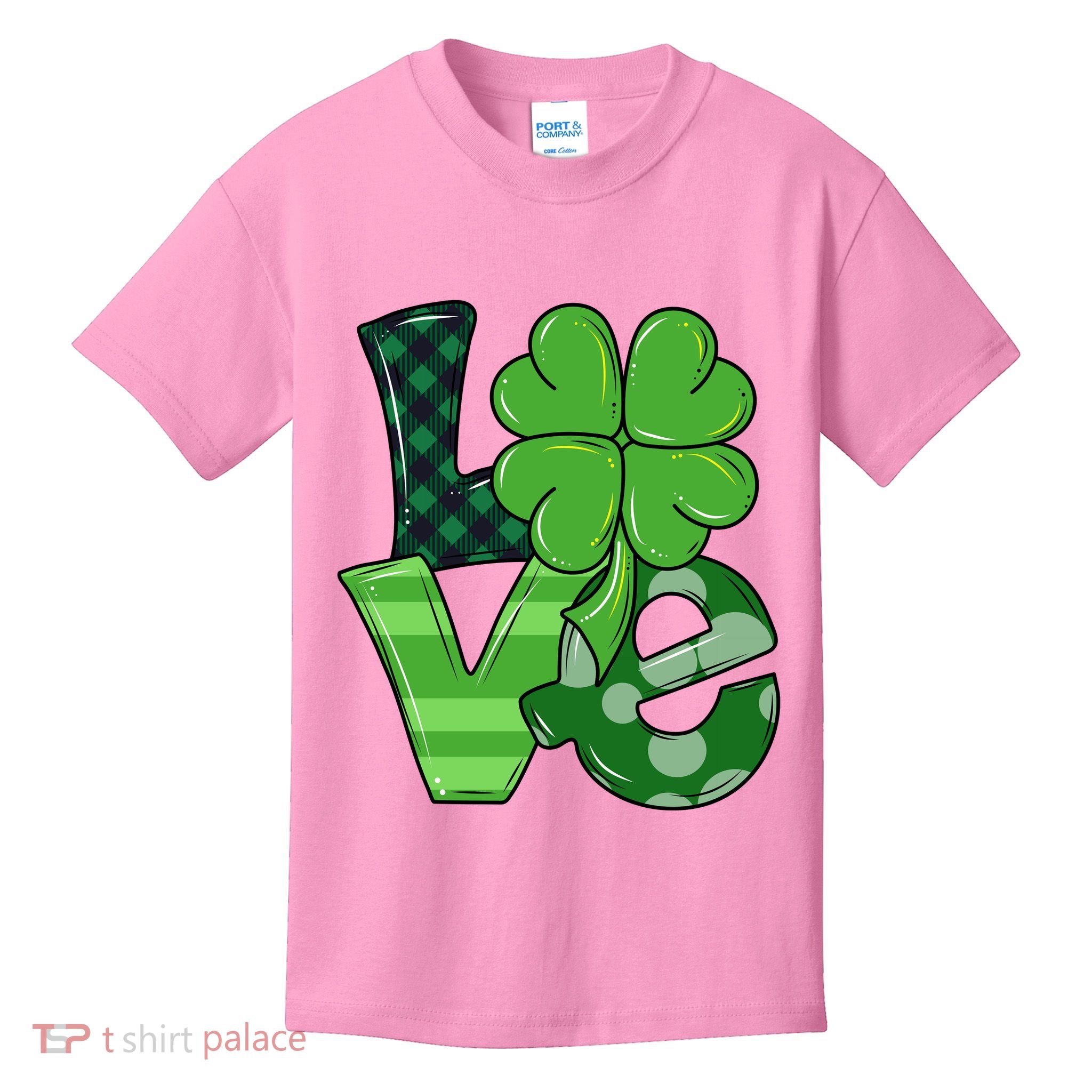 Love Shamrock St Patricks Day Kids T-Shirt
