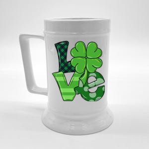 Love Shamrock St Patricks Day Beer Stein