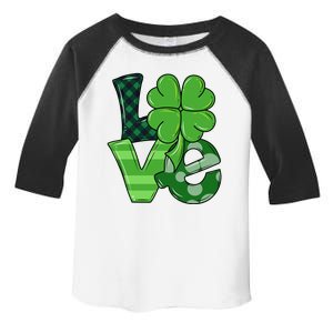 Love Shamrock St Patricks Day Toddler Fine Jersey T-Shirt