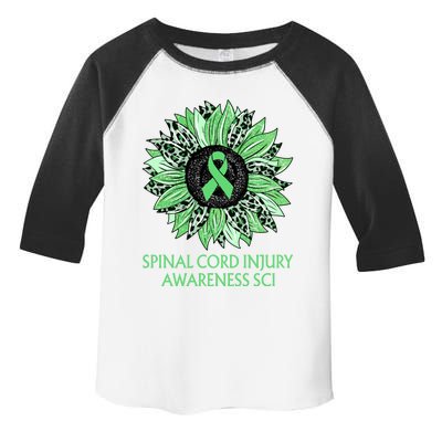 Leopard Sunflower Spinal Cord Injury Awareness Sci Green Gift Toddler Fine Jersey T-Shirt