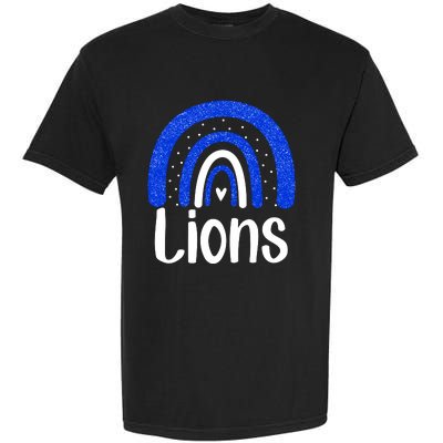 Lions School Sports Fan Team Spirit Garment-Dyed Heavyweight T-Shirt