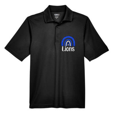 Lions School Sports Fan Team Spirit Men's Origin Performance Pique Polo