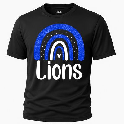 Lions School Sports Fan Team Spirit Cooling Performance Crew T-Shirt