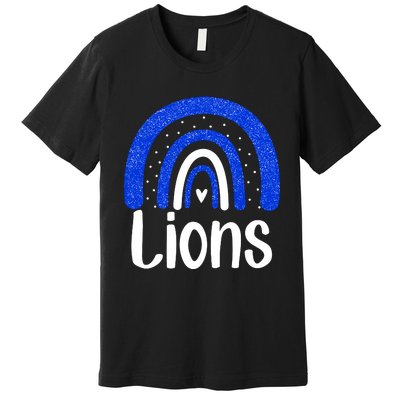 Lions School Sports Fan Team Spirit Premium T-Shirt