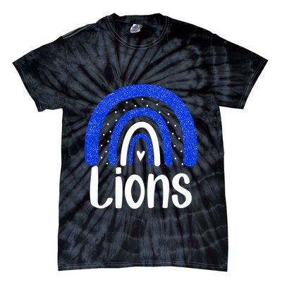 Lions School Sports Fan Team Spirit Tie-Dye T-Shirt