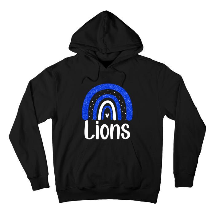 Lions School Sports Fan Team Spirit Tall Hoodie