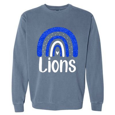 Lions School Sports Fan Team Spirit Garment-Dyed Sweatshirt