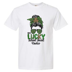 Lucky School Social Worker St Patrick's Day Social Worker Gift Garment-Dyed Heavyweight T-Shirt