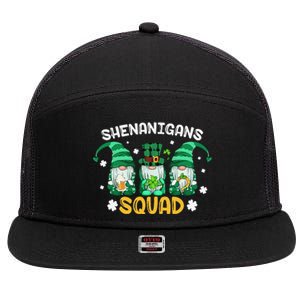 Leprechaun Shenanigans Squad st patrick green Gnomes  7 Panel Mesh Trucker Snapback Hat