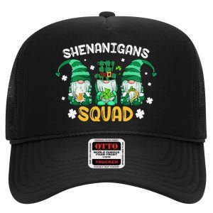 Leprechaun Shenanigans Squad st patrick green Gnomes  High Crown Mesh Back Trucker Hat