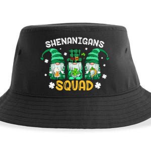 Leprechaun Shenanigans Squad st patrick green Gnomes  Sustainable Bucket Hat