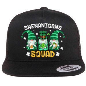 Leprechaun Shenanigans Squad st patrick green Gnomes  Flat Bill Trucker Hat