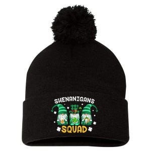 Leprechaun Shenanigans Squad st patrick green Gnomes  Pom Pom 12in Knit Beanie