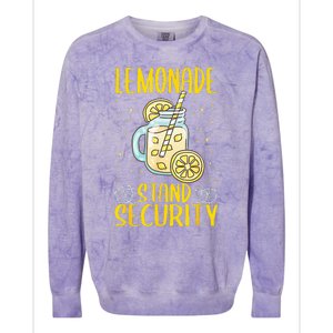 Lemonade Stand Security Lemon Juice Colorblast Crewneck Sweatshirt