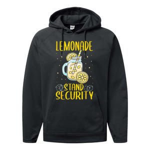 Lemonade Stand Security Lemon Juice Performance Fleece Hoodie