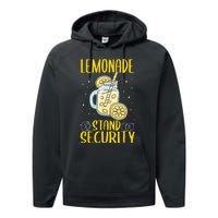 Lemonade Stand Security Lemon Juice Performance Fleece Hoodie