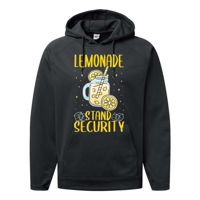 Lemonade Stand Security Lemon Juice Performance Fleece Hoodie