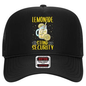 Lemonade Stand Security Lemon Juice High Crown Mesh Back Trucker Hat