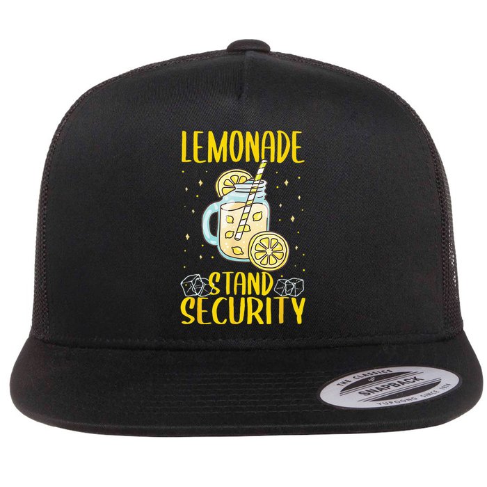 Lemonade Stand Security Lemon Juice Flat Bill Trucker Hat