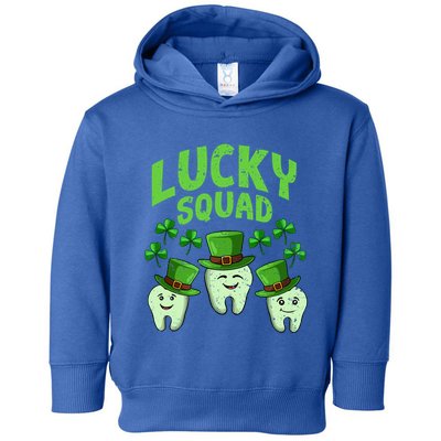 Lucky Squad St Patricks Day Tooth Dentist Dental Hygienist Great Gift Toddler Hoodie