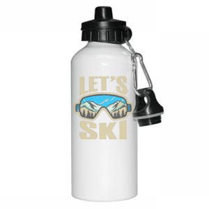 Lets Ski Ski Trip Aluminum Water Bottle