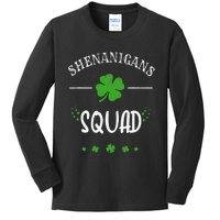 Leprechaun Shenanigans Squad st patrick green Gnomes  Kids Long Sleeve Shirt