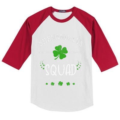 Leprechaun Shenanigans Squad st patrick green Gnomes  Kids Colorblock Raglan Jersey