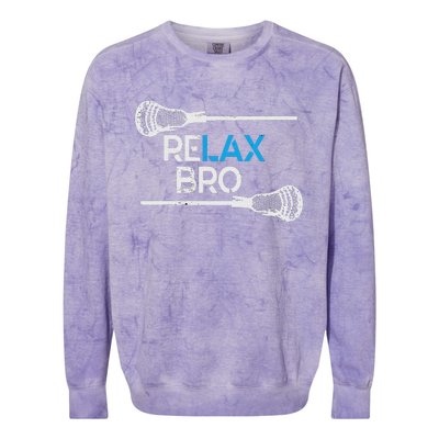 Lacrosse Sport Stick Funny Lax Player Love Perfect Gift Idea Colorblast Crewneck Sweatshirt