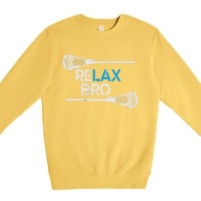 Lacrosse Sport Stick Funny Lax Player Love Perfect Gift Idea Premium Crewneck Sweatshirt