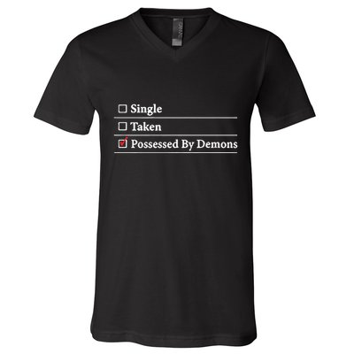 Larian Studios Single Taken Possessed By Demons V-Neck T-Shirt