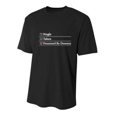 Larian Studios Single Taken Possessed By Demons Youth Performance Sprint T-Shirt