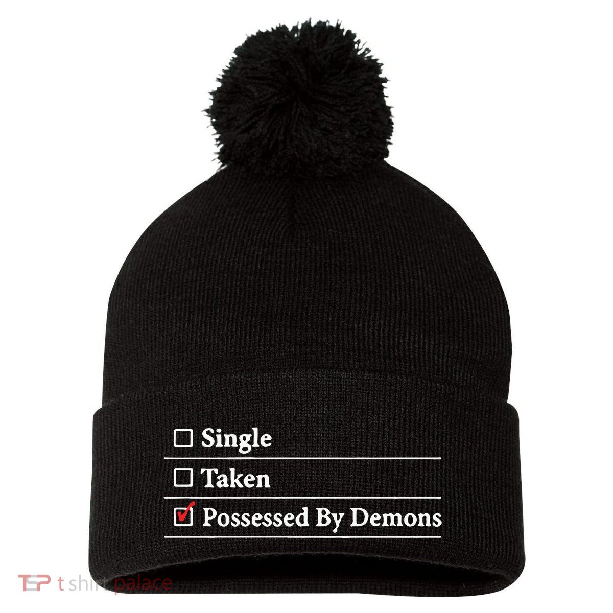 Larian Studios Single Taken Possessed By Demons Pom Pom 12in Knit Beanie