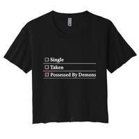 Larian Studios Single Taken Possessed By Demons Women's Crop Top Tee