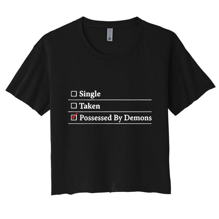 Larian Studios Single Taken Possessed By Demons Women's Crop Top Tee