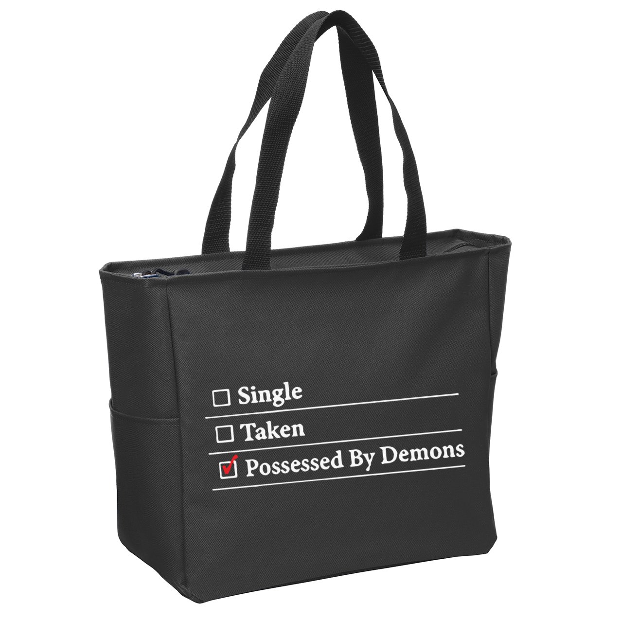 Larian Studios Single Taken Possessed By Demons Zip Tote Bag