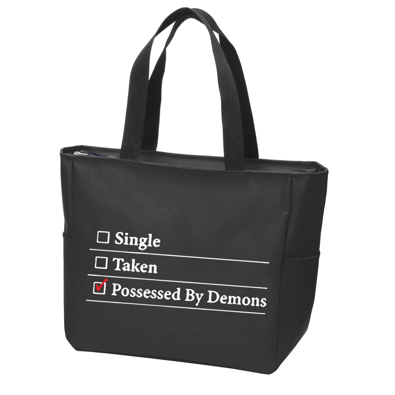 Larian Studios Single Taken Possessed By Demons Zip Tote Bag