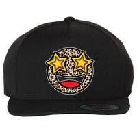 Leopard Star Smiley Face Cute Wool Snapback Cap