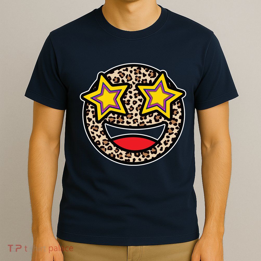 Leopard Star Smiley Face Cute T-Shirt