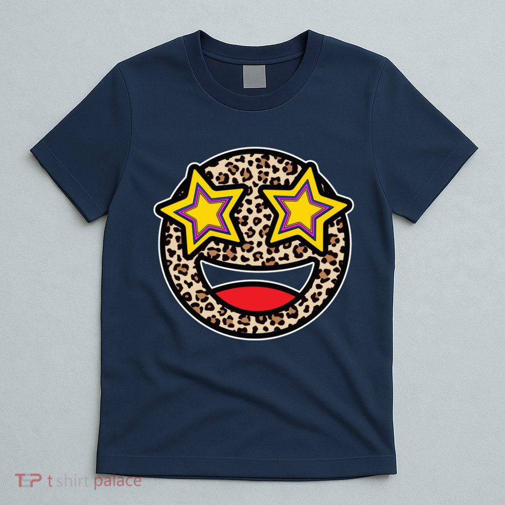 Leopard Star Smiley Face Cute T-Shirt